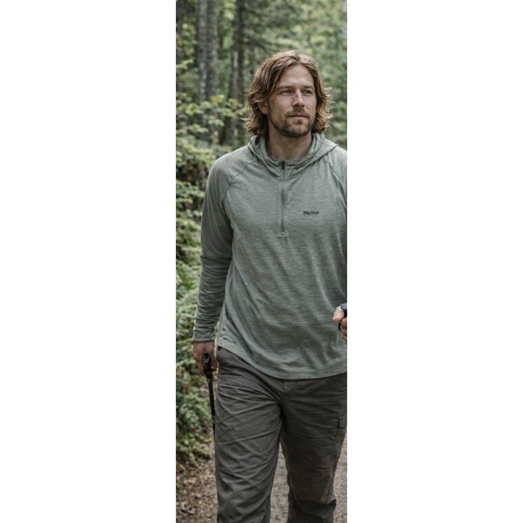 Marmot Other - Marmot Men's Sunrift Hoody XXL Long Sleeves 1/4 Zip Hooded Grey Storm